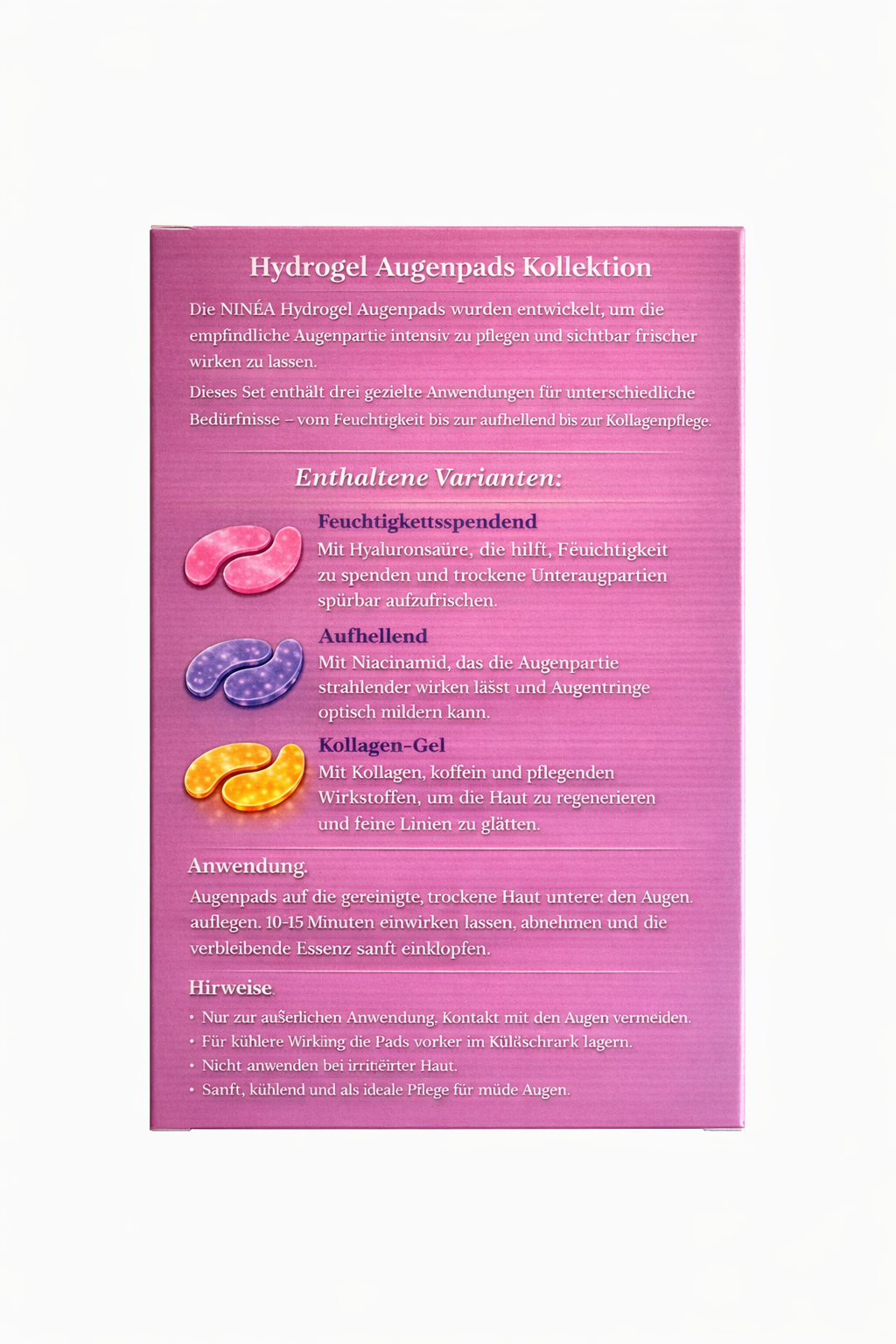 NINÉA 3-in-1 Hydrogel Augenpads Set